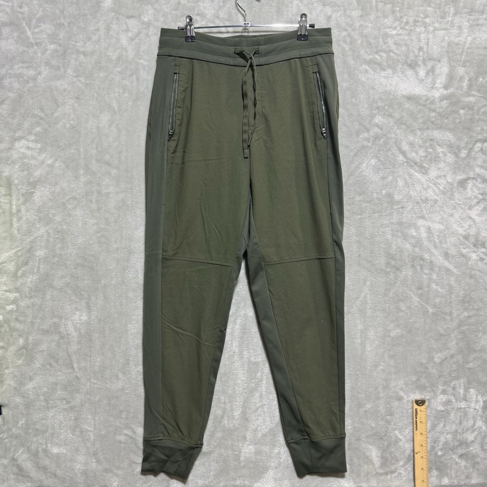 Athelta Jogger Pants Women's Size 6 Nylon Cuff Running Olive Green Stretch